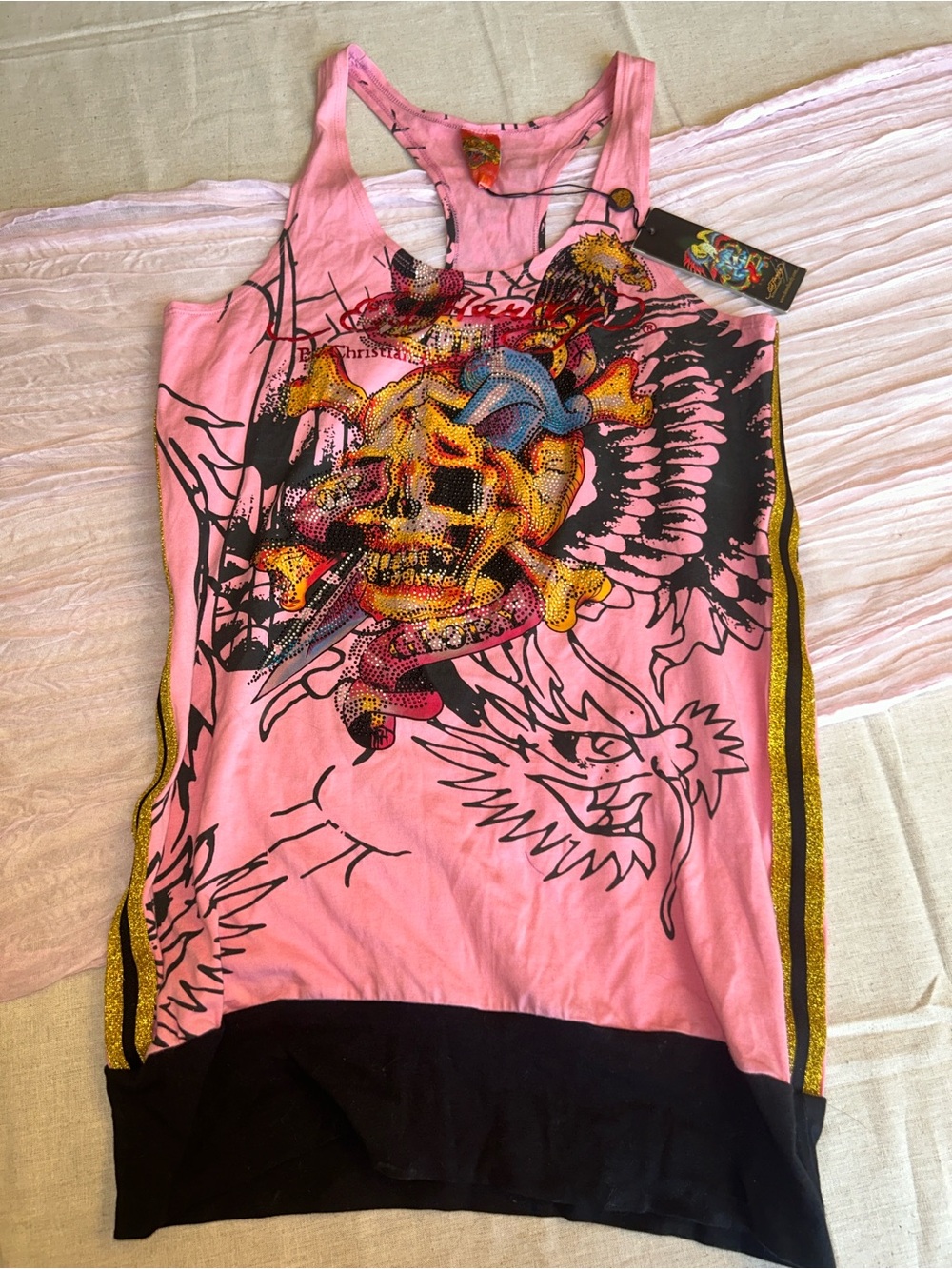 NWT Ed Hardy By Christian Audigier Tank Top | Mini Dress Women’s Size XL